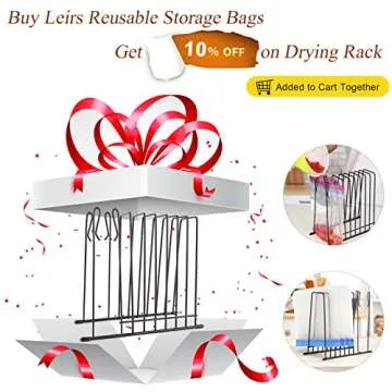 Dishwasher Safe Reusable Storage Bags, Extra Thick Reusable Food Bags, BPA Free Leakproof Reusable Freezer Bags (24 Pack - 6 Gallon 9 Snack 9 Sandwich Bags)