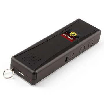 Guard Dog Security Hornet 2 World's Smallest Stun Gun Keychain with 120 dB Alarm & LED Flashlight, Black