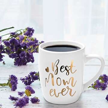 Best Mom ever Coffee Mug Mother’s Day Gifts for Mom Birthday Christmas Gifts for Women Baby shower Gifts Ceramic Coffee Mugs Cups 11 Ounce