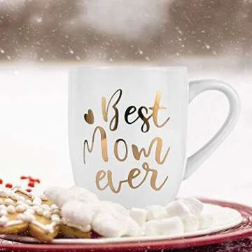 Best Mom ever Coffee Mug Mother’s Day Gifts for Mom Birthday Christmas Gifts for Women Baby shower Gifts Ceramic Coffee Mugs Cups 11 Ounce