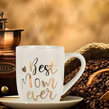 Best Mom ever Coffee Mug Mother’s Day Gifts for Mom Birthday Christmas Gifts for Women Baby shower Gifts Ceramic Coffee Mugs Cups 11 Ounce