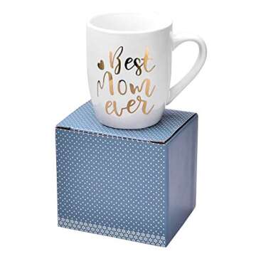 Best Mom ever Coffee Mug Mother’s Day Gifts for Mom Birthday Christmas Gifts for Women Baby shower Gifts Ceramic Coffee Mugs Cups 11 Ounce