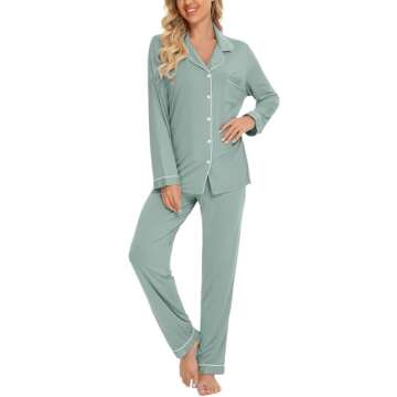 Leikar Button Up Pajamas For Women - Soft and Comfy Set For Relaxation