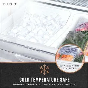 BINO | Plastic Organizer Bins, X-Small - 4 Pack | THE SOHO COLLECTION | Multi-Use Organizer Bins | Pantry Organizer & Freezer Organizer Bins | Plastic Storage Containers | Bins for Home & Kitchen Org
