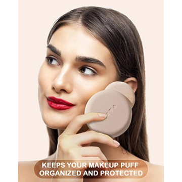 Premium Silicone Makeup Puff Holder for Travel & Organization