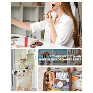 Premium Silicone Makeup Puff Holder for Travel & Organization