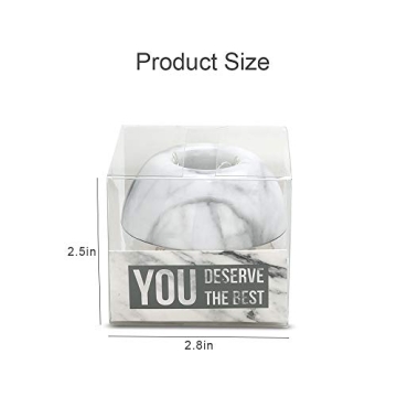 Elegant Magnetic Marble Clip Holder with Gold Paper Clips