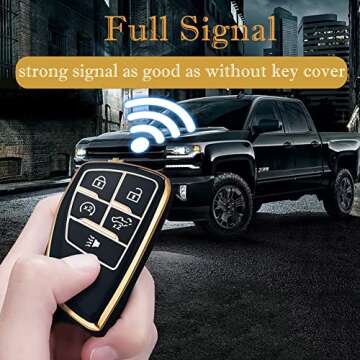 Cacacar Chevy GMC Key Fob Cover | Stylish Ivory Protection