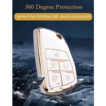 Cacacar Chevy GMC Key Fob Cover | Stylish Ivory Protection