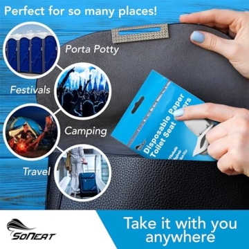 Premium Disposable Toilet Seat Covers 100 Count Flushable Liners