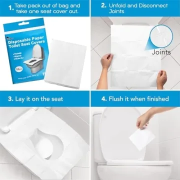 Premium Disposable Toilet Seat Covers 100 Count Flushable Liners
