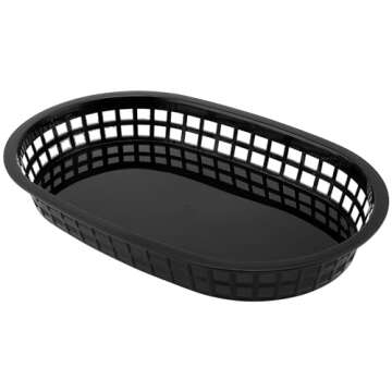 MOUYAT 40 Pack Black Fast Food Baskets for Serving