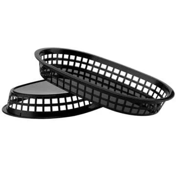 MOUYAT 40 Pack Black Fast Food Baskets for Serving