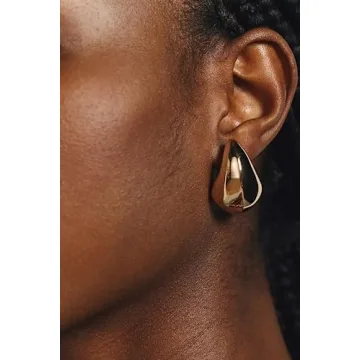 Elegant BRAYEG Teardrop Earrings for Women - Gold Studs