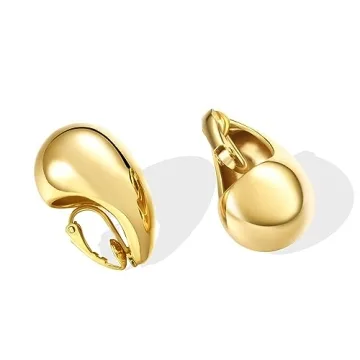 Elegant BRAYEG Teardrop Earrings for Women - Gold Studs