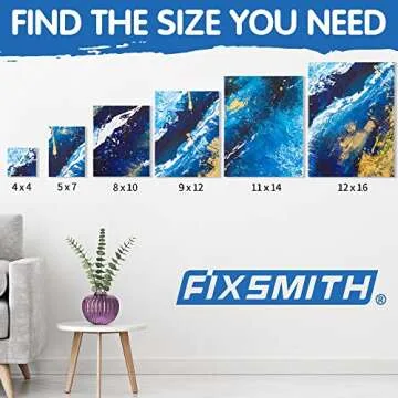 FIXSMITH Stretched Canvas 8x10 for Painting, Bulk Pack 12