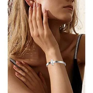 Jewenova Inspirational Cross Bracelet - Faith & Strength Jewelry