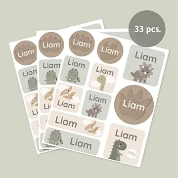 Custom Dinosaur Name Labels for Kids - Waterproof & Durable
