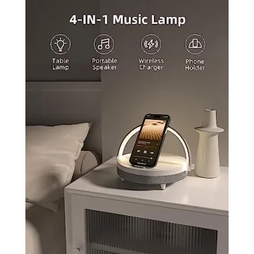 EZVALO Gift for Her: 4-in-1 Music Table Lamp