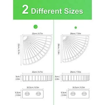 SMARTAKE 2-Pack Corner Shower Caddy, SUS304 Stainless Steel, Wall Mounted Bathroom Shelf with Adhesive, Storage Organizer for Toilet (Pink)