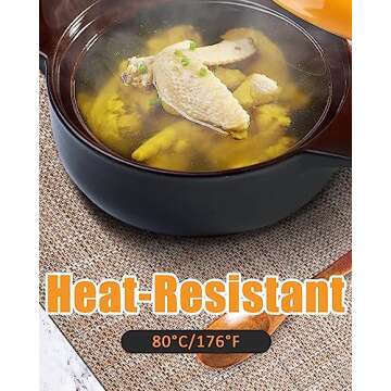 Set of 8 Washable Caramel Placemats for Dining Tables