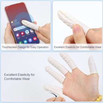 LECWELL Finger Cots Finger Gloves Disposable(Approx 480pcs),Medium Finger Protectors,Finger Covers Protection for Finger Tips,Thumb Protector for Electronic Repair, Handmade, Industrial Apply