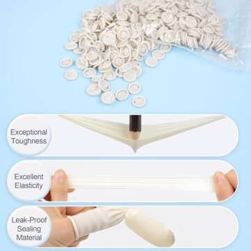LECWELL Finger Cots Finger Gloves Disposable(Approx 480pcs),Medium Finger Protectors,Finger Covers Protection for Finger Tips,Thumb Protector for Electronic Repair, Handmade, Industrial Apply