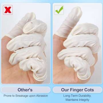 LECWELL Finger Cots Finger Gloves Disposable(Approx 480pcs),Medium Finger Protectors,Finger Covers Protection for Finger Tips,Thumb Protector for Electronic Repair, Handmade, Industrial Apply