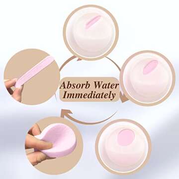 Royal Merchs PVA Facial Sponges - 240 Count Soft & Eco-Friendly