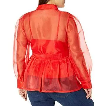The Drop Women's @shopdandy Organza Shirt with Stretch Cami