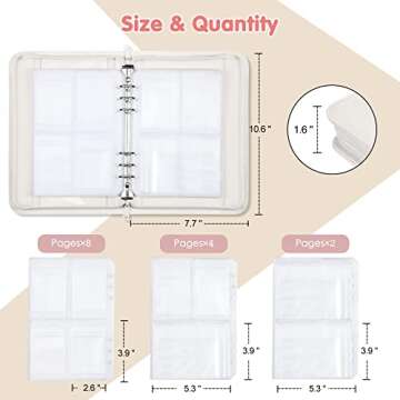 SKYREH Jewelry Travel Organizer Case, PU Leather Portable Jewelry Storage Book with Transparent Pock...