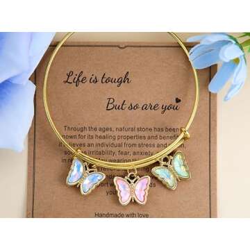 Anjulery 30Pcs Butterfly Charms for Jewelry Making and Crafting - Assorted Metal Charms for Bracelets Earrings Necklaces Keychains DIY Crafts (Butterfly-Gold-M1)