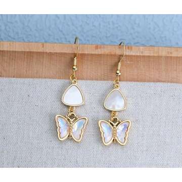 Anjulery 30Pcs Butterfly Charms for Jewelry Making and Crafting - Assorted Metal Charms for Bracelets Earrings Necklaces Keychains DIY Crafts (Butterfly-Gold-M1)