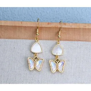 Anjulery 30Pcs Butterfly Charms for Jewelry Making and Crafting - Assorted Metal Charms for Bracelets Earrings Necklaces Keychains DIY Crafts (Butterfly-Gold-M1)