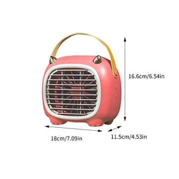 Juesi Cooling Fan for Bedroom Room, Retro Vintage Design Personal Cool Fan for Desk Table, Handheld,...
