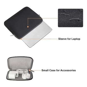 MOSISO Laptop Case 13.3 inch, 13-13.3 inch Laptop Sleeve Bag Compatible with MacBook Air/Pro 13 / Pr...