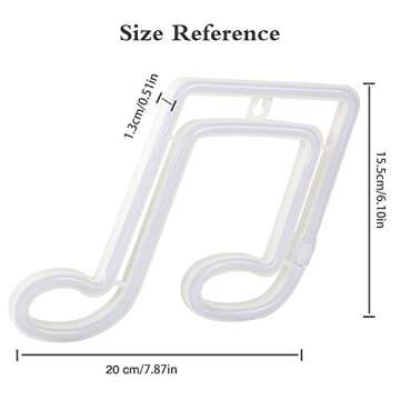 Red Music Neon Sign - LED Neon Signs for Wall Decor，Battery or USB Powered Neon Lights for Bedroom,Suitable for Room Decoration and Girls Gifts