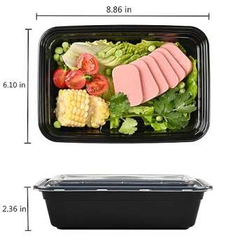 LOKATSE HOME Meal Prep Containers 16 Pack - Stackable Reusable Bento Boxes