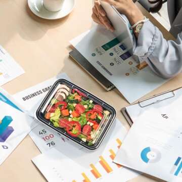 LOKATSE HOME Meal Prep Containers 16 Pack BPA-Free