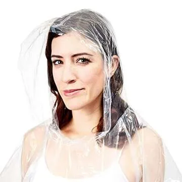 Juvale Disposable Rain Ponchos for Adults - 20 Pack