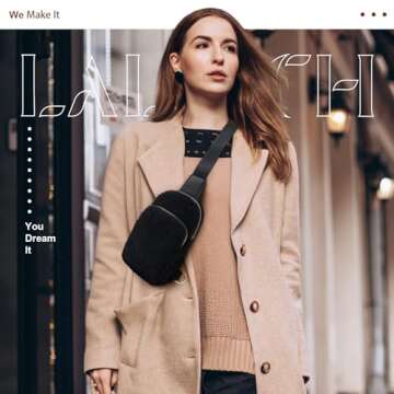 LALATCH 2024 Black Fleece Crossbody Sling Bag for Women, Small Sherpa Crossbody Bag Fanny Pack with Adjustable Strap Sling Bag Chest Bag for Traveling Walking