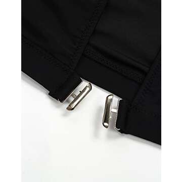 Blooming Jelly Women's High Waisted Swimsuit Crop Top Cut Out Two Piece Cheeky High Rise Bathing Suit Bikini