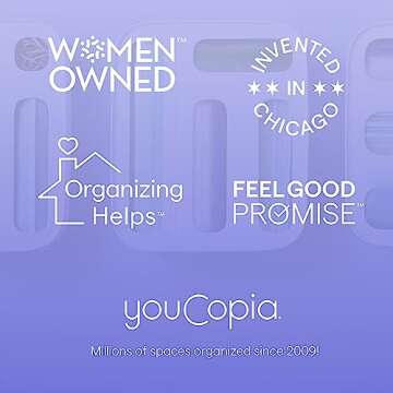 YouCopia DrawerFit Sliding Drawer Bin, Expandable and Adjustable Kitchen Storage Organizer, Speckled White