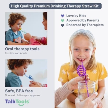 TalkTools Crazy Straws for Kids - Fun, Reusable Oral-Motor Tool