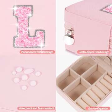 Uygafly Personalized Jewelry Box for Travel & Gifts