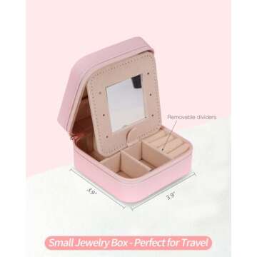 Uygafly Personalized Jewelry Box for Travel & Gifts