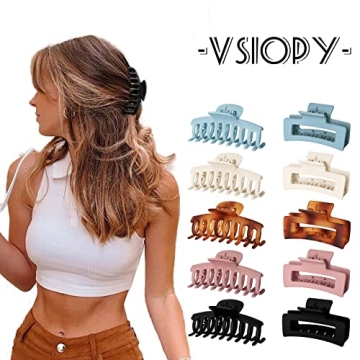 Vsiopy Claw Clips - 10 Strong Hold Hair Accessories