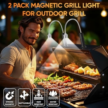 Grilling Gifts for Men: Magnetic BBQ Lights for Outdoor Grilling