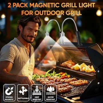 Grilling Gifts for Men: Magnetic BBQ Lights for Outdoor Grilling
