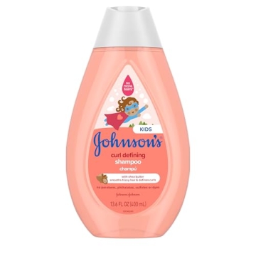 Johnson's Kids Curl-Defining Shampoo - Shea Butter, Tear-Free & Gentle for Curls 13.6 fl. oz